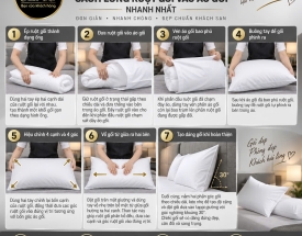 Cách lồng ruột gối vào áo gối nhanh nhất- mẹo giúp buồng phòng làm phòng nhanh, đẹp và chuyên nghiệp