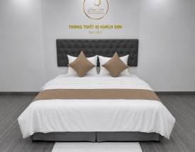 BỘ TRANG TRÍ GIƯỜNG KHÁCH SẠN ĐƠN MÀU KVB2016