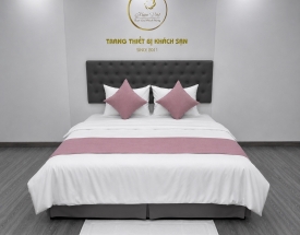 BỘ TRANG TRÍ GIƯỜNG KHÁCH SẠN ĐƠN MÀU KVB2028