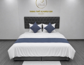 BỘ TRANG TRÍ GIƯỜNG KHÁCH SẠN ĐƠN MÀU KVB2029