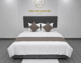 BỘ TRANG TRÍ GIƯỜNG KHÁCH SẠN ĐƠN MÀU KVB2033