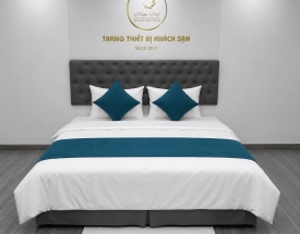 BỘ TRANG TRÍ GIƯỜNG KHÁCH SẠN ĐƠN MÀU KVB2035