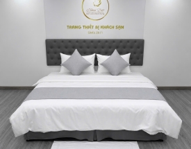 BỘ TRANG TRÍ GIƯỜNG KHÁCH SẠN ĐƠN MÀU KVCM1