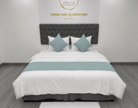 BỘ TRANG TRÍ GIƯỜNG KHÁCH SẠN ĐƠN MÀU KVCM21