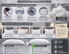 Cách giữ cho gối khách sạn căng phồng lâu