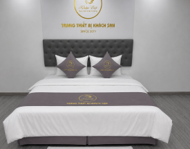 BỘ TRANG TRÍ GIƯỜNG KHÁCH SẠN ĐƠN MÀU KV118